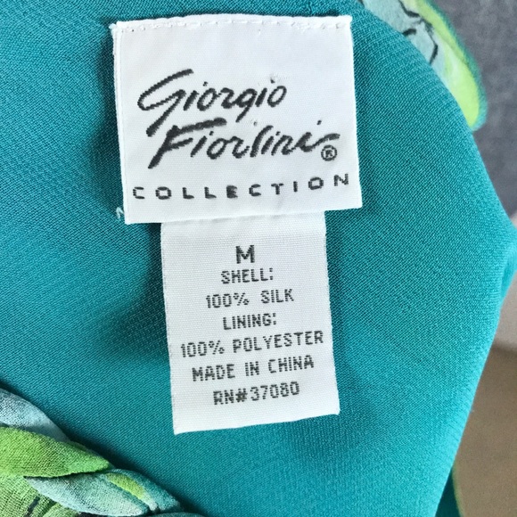 Giozgio Fiorline 100% Silk Spring Blouse Top M - Picture 7 of 8